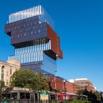 Photo: A wide shot of the CDS building on BU's campus.
