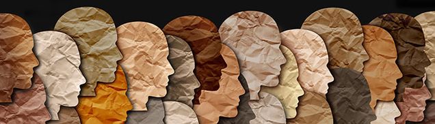 Faces of different colors