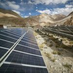 Solar panels in desert