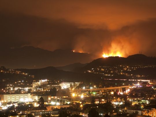Wildfires in Los Angeles.
