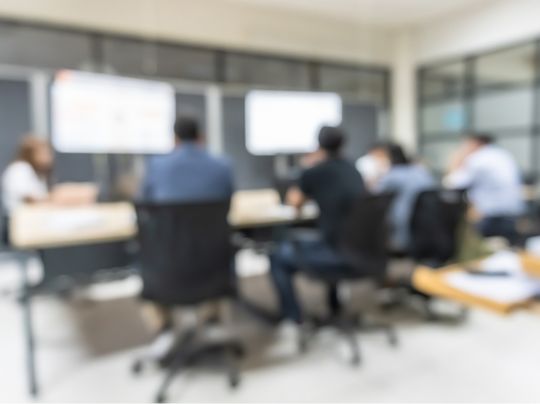 Board room of people.