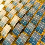 Solar panels in an arid environment