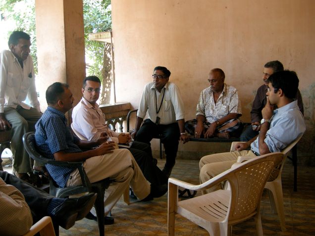 Apurv Soni (CAS '11) and Dr. Nimbalkar meeting with mayor and doctors of Ravli village Apurv Soni (CAS '11) and Dr. Nimbalkar meeting with mayor and doctors of Ravli village