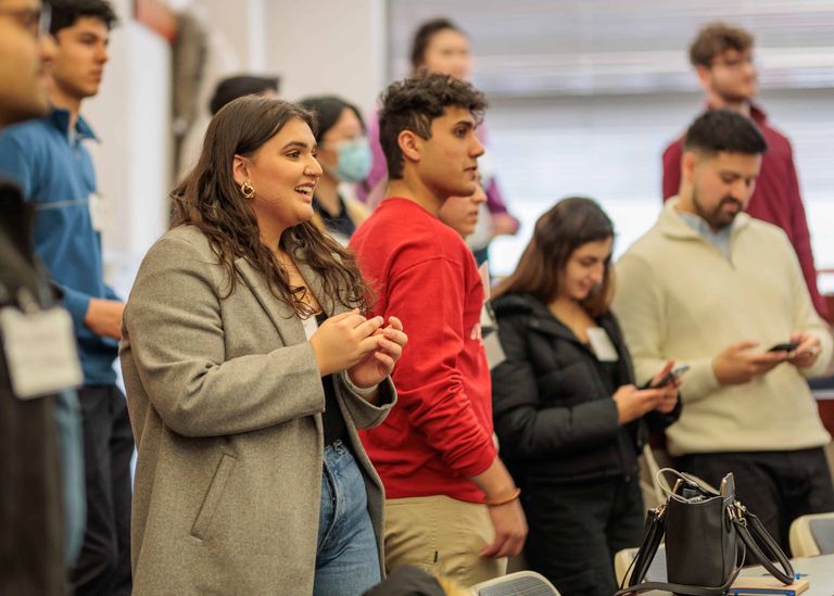 Attendees having fun at a workshop