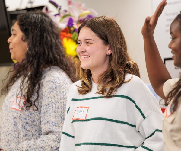 FYIF members smiling at orientation