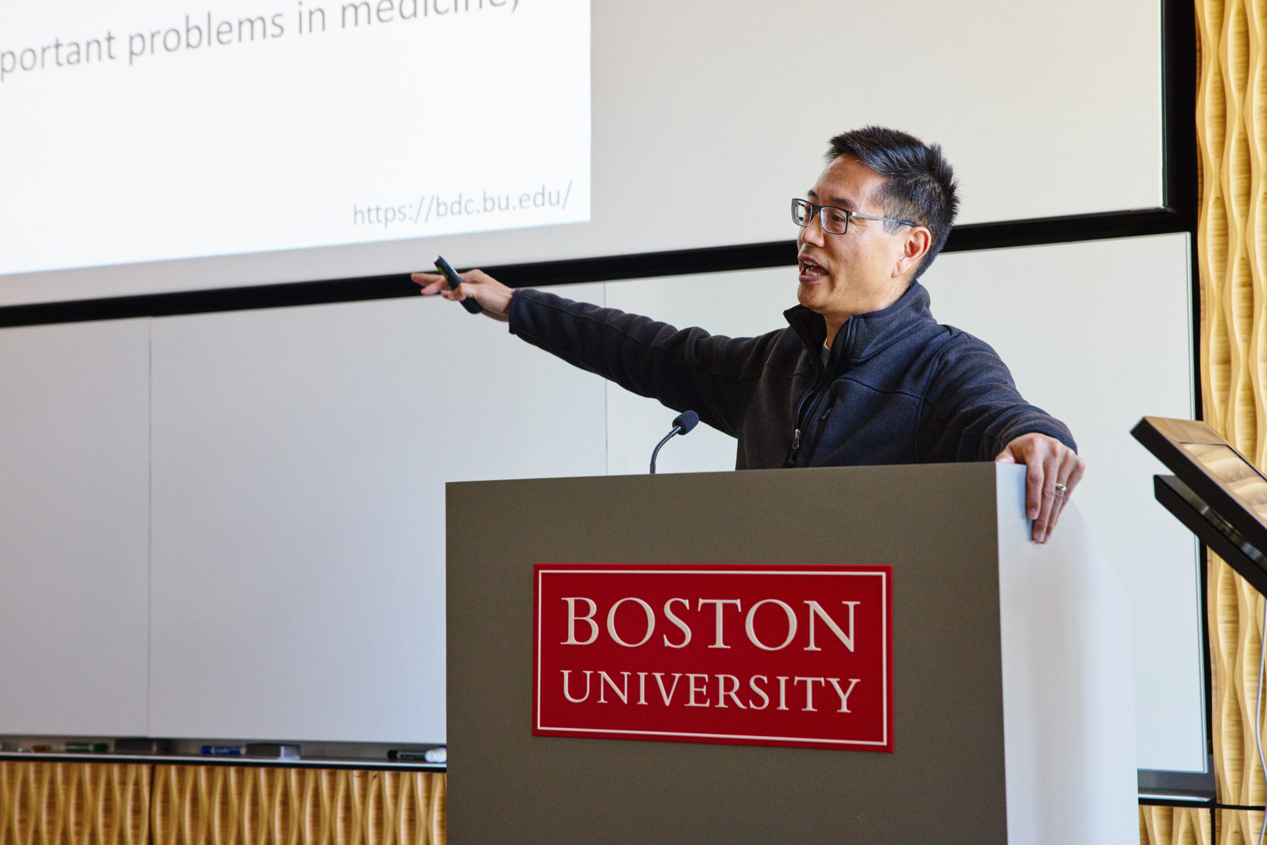 Christopher Chen behind podium