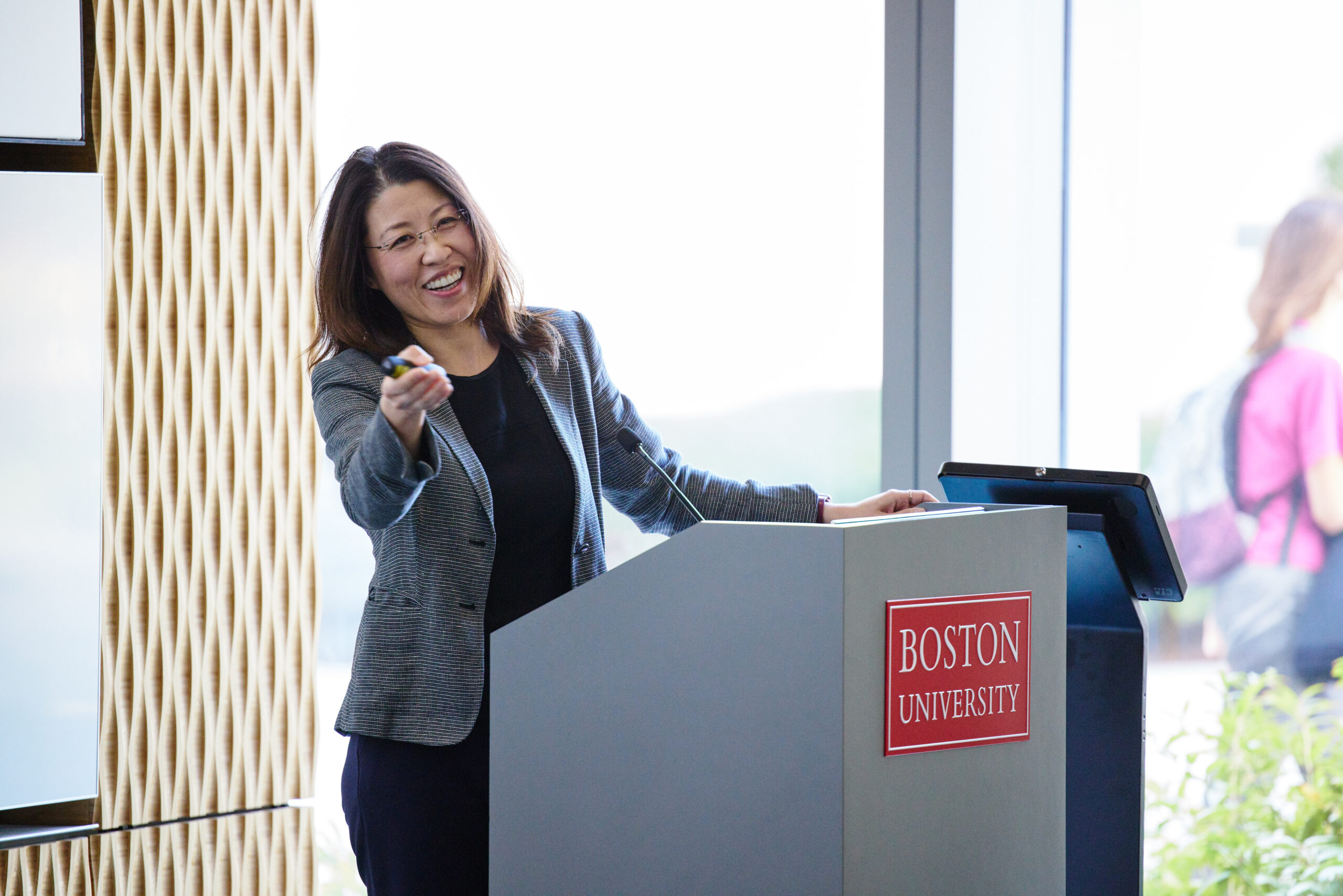 Xue Han behind podium