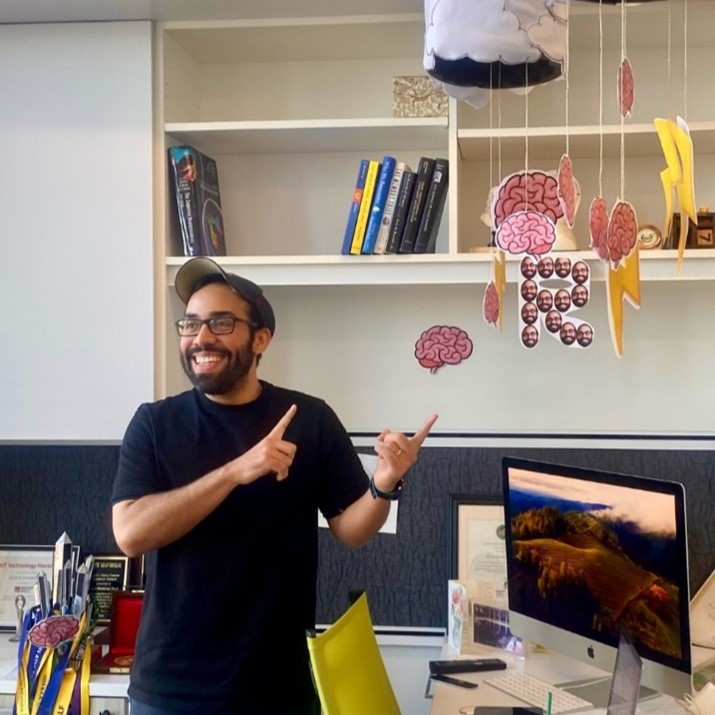 a person in an office