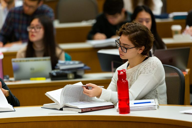 student in classroom