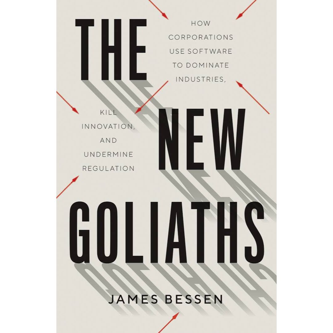 Book cover for: "The New Goliaths" by James Bessen