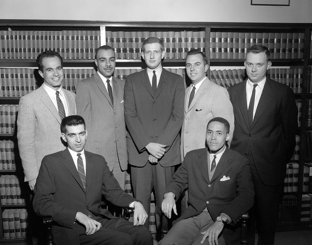 BU Law moot court finalists, April 24, 1957.