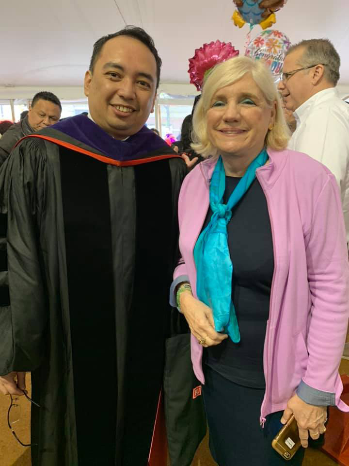 Kristoffer James Purisima (LLM’19) with Lecturer Virginia Greiman
