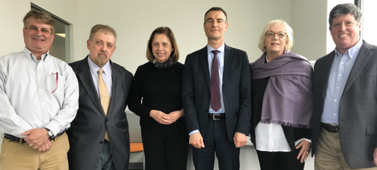 MET faculty and deans meet with representatives of Audencia Business School