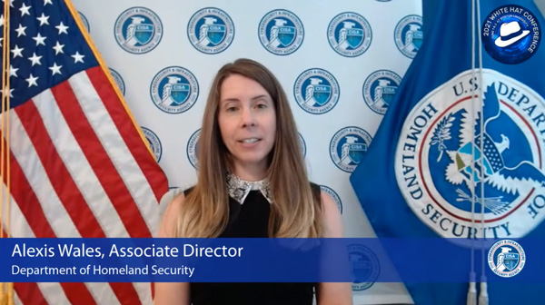 Alexis Wales, associate director of the Department of Homeland Security, gives a keynote address.