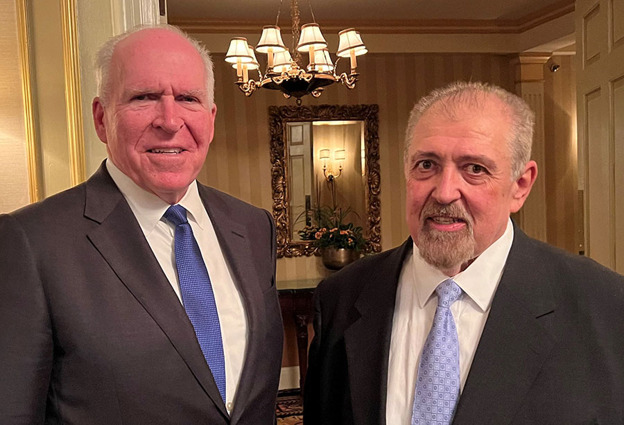 Former CIA Director John Brennan and MET Senior Associate Dean Lou Chitkushev