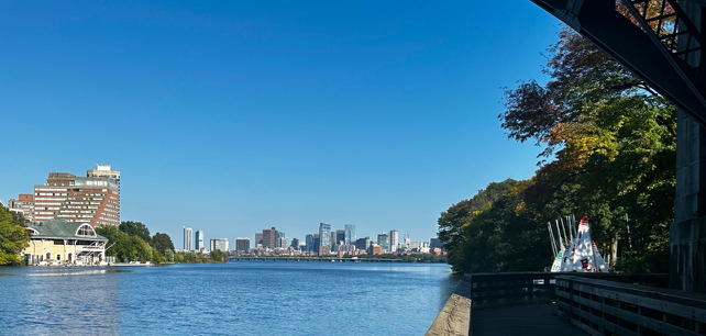 Boston from under BU Bridge