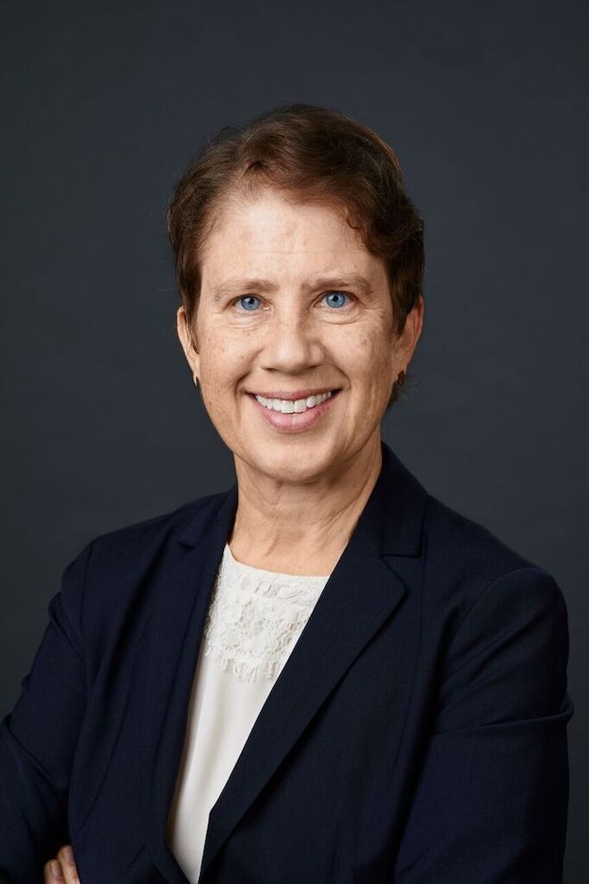 Photo of Senior Vice President, General Counsel, and Secretary of the Board of Trustees, Erika Geetter. Photo by Boston University Photography