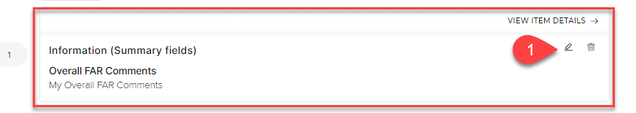 Find the pencil icon to the far right across Information label