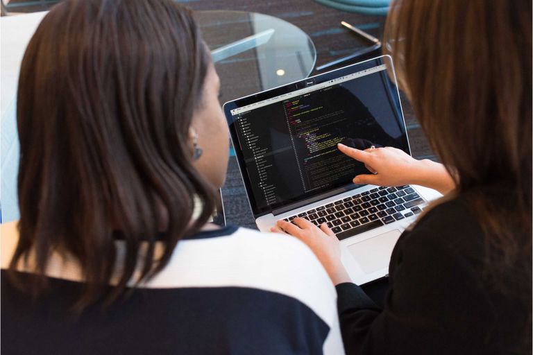 Women in front of computer