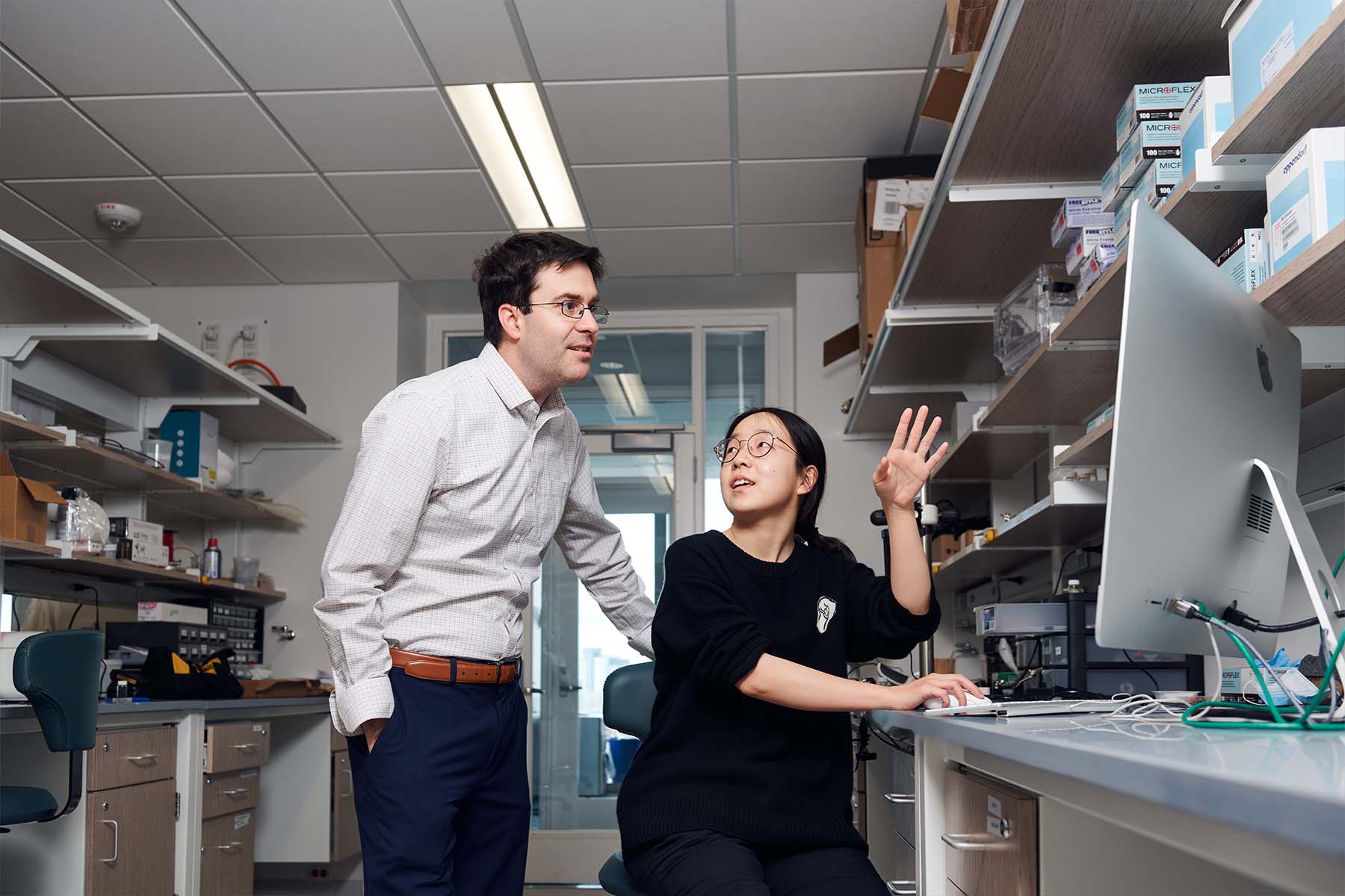 Scientists talking