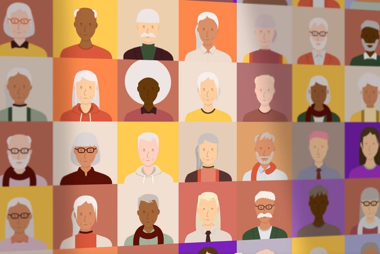 Clip art of elderly people