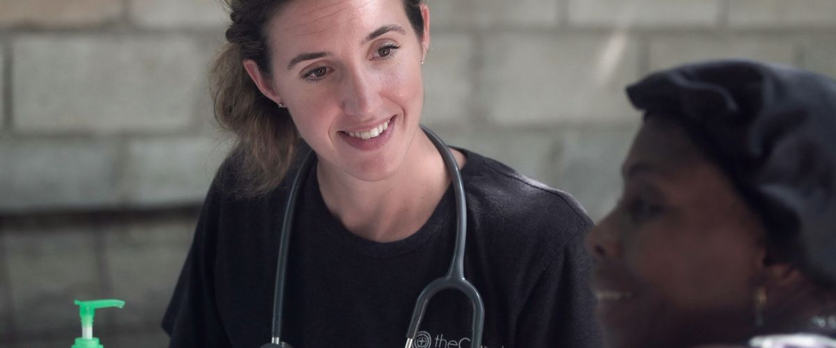Female doctor with female patient