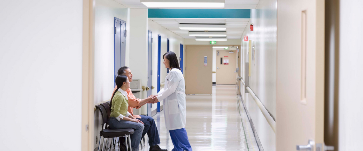 Doctor talking to patient