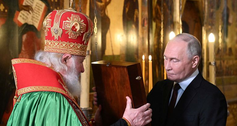 Vladimir Putin and Russian Orthodox Patriarch Kirill