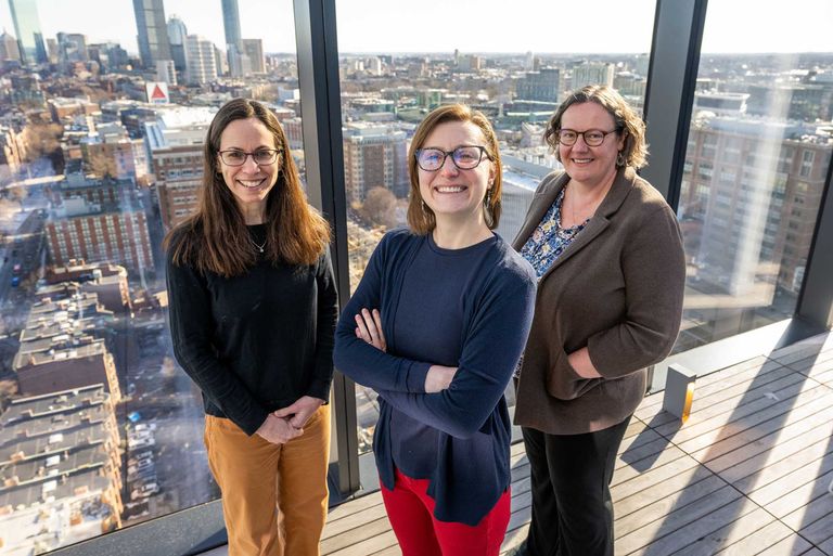 BU researchers Pamela Templar, Jennifer Bhatnagar and Lucy Hutyra