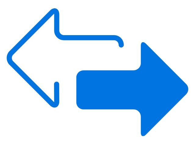 Graphic of two arrows pointed in opposite directions