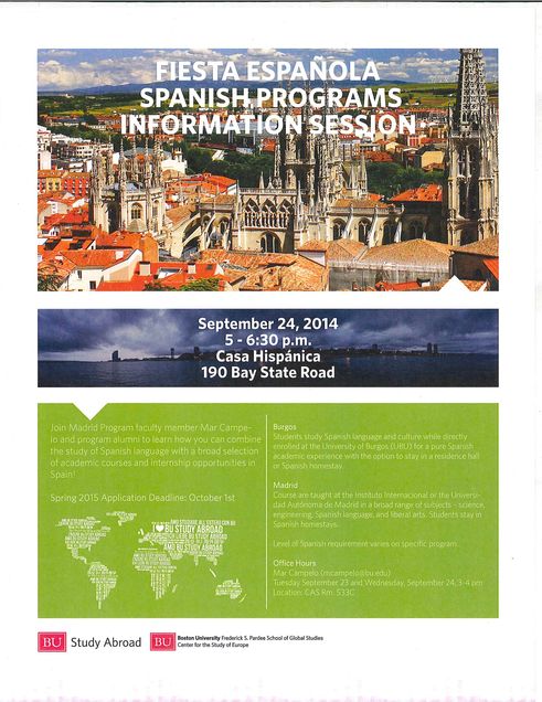 2014Fall Fiesta Espanola Information Session