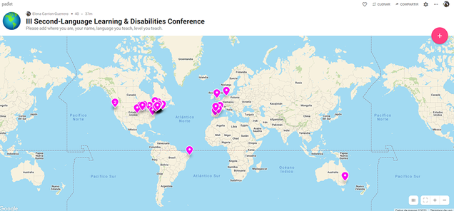 Map of Participation in 2021 Disabilities Conference