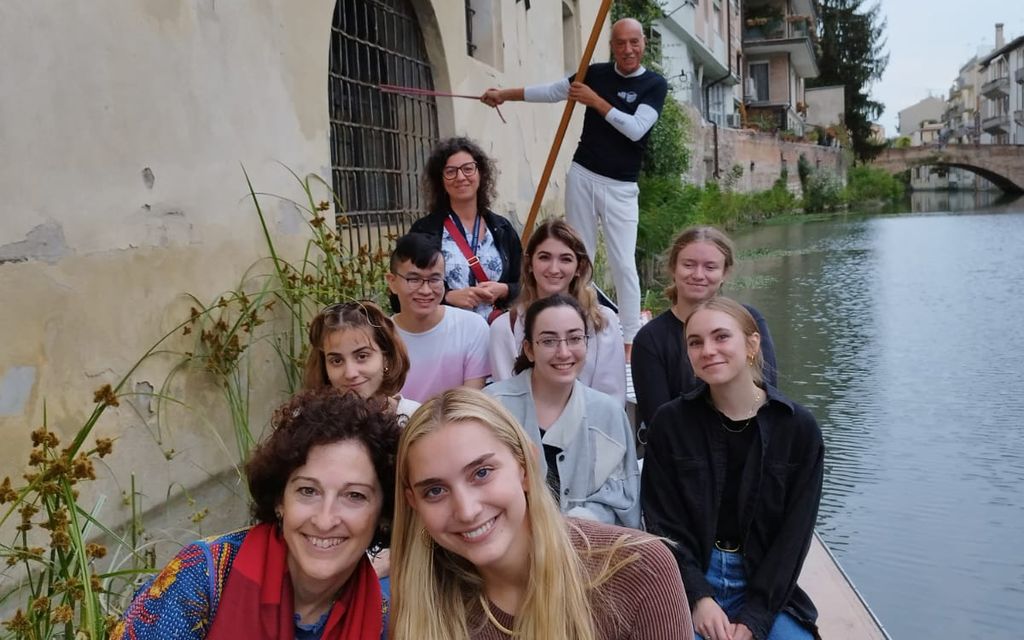 BU students studying abroad in Italy.