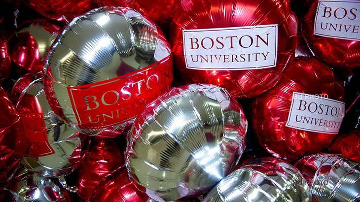 Boston University balloons
