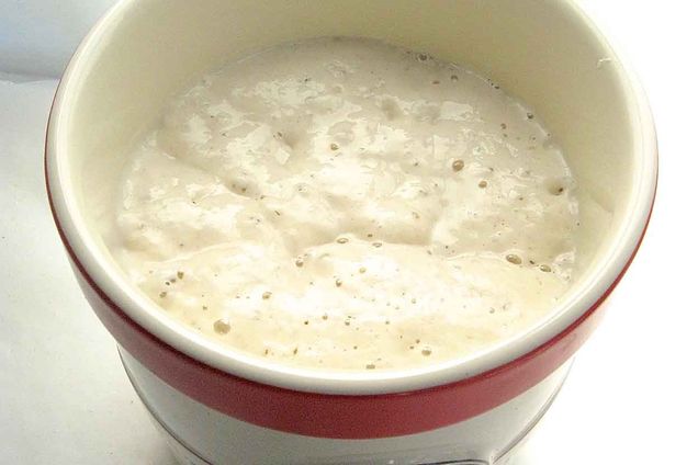 Sourdough starter, available from King Arthur Flour