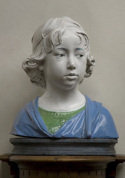 Bust of a Young Boy, Andrea della Robbia (Italian (Florentine), 1435–1525) 意大利,文艺复兴时期,约1475年,釉面兵马俑。 佛罗伦萨巴尔杰罗国家博物馆。 摄影:Ant在io Quattr在e。 文化和旅游活动发展部部长提供。 波士顿美术博物馆提供。