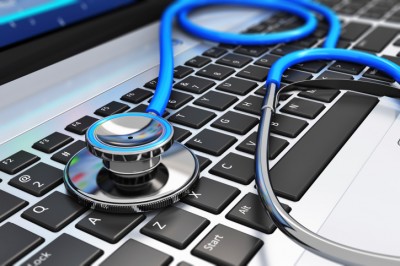 stethescope and keyboard