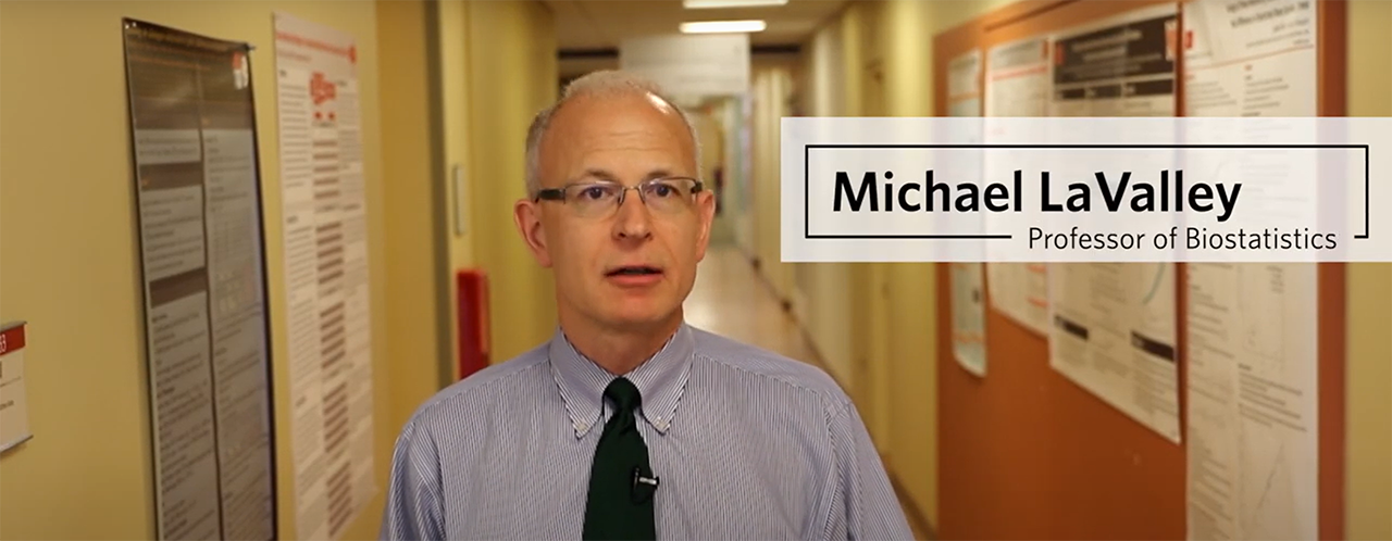 Screenshot of Professor Michael LaValley discussing the Epidemiology and Biostatistics functional certificate