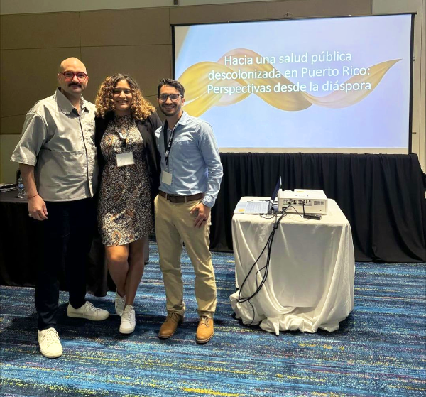 Carlos Rodriguez-Diaz and Yareliz Diaz with fellow panelist Sergio Rivera