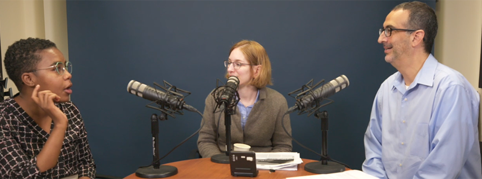 Free Associations Podcast being recorded