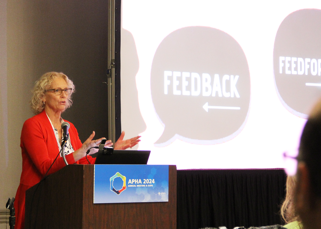Lisa Sullivan presenting at APHA