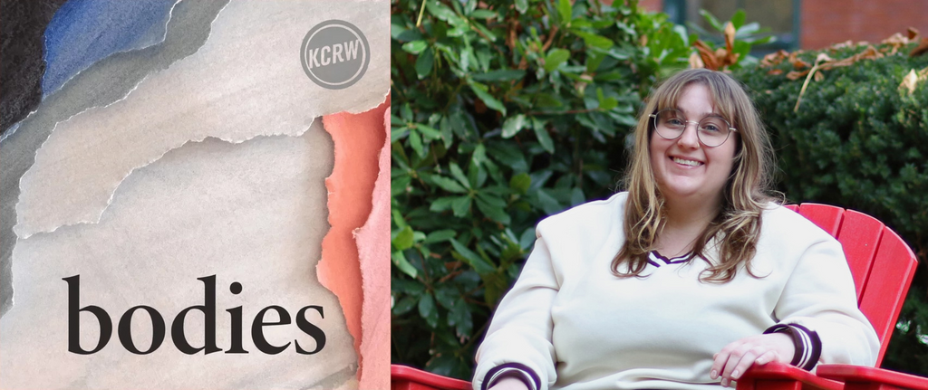 Cover art for the podcast "Bodies" next to a headshot of Kerri Sands