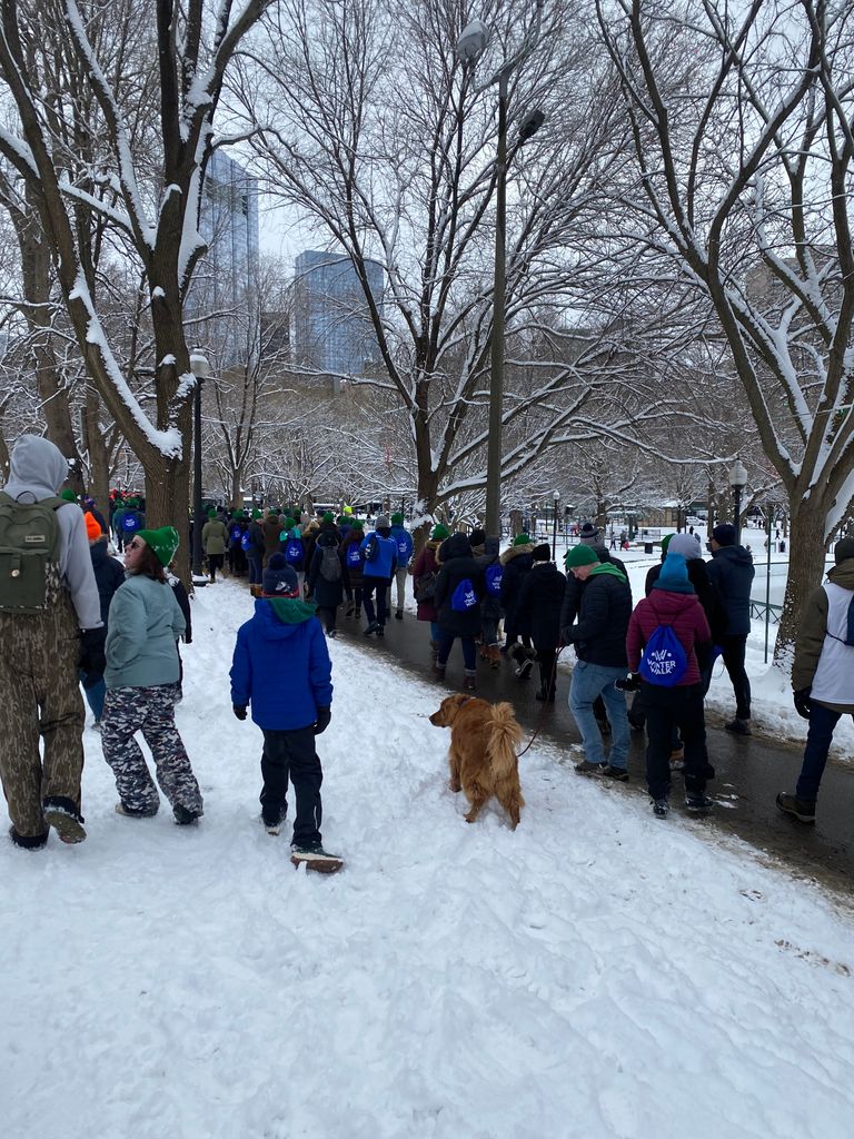 Thousands walked around Boston Common during the 9th annual Winter Walk