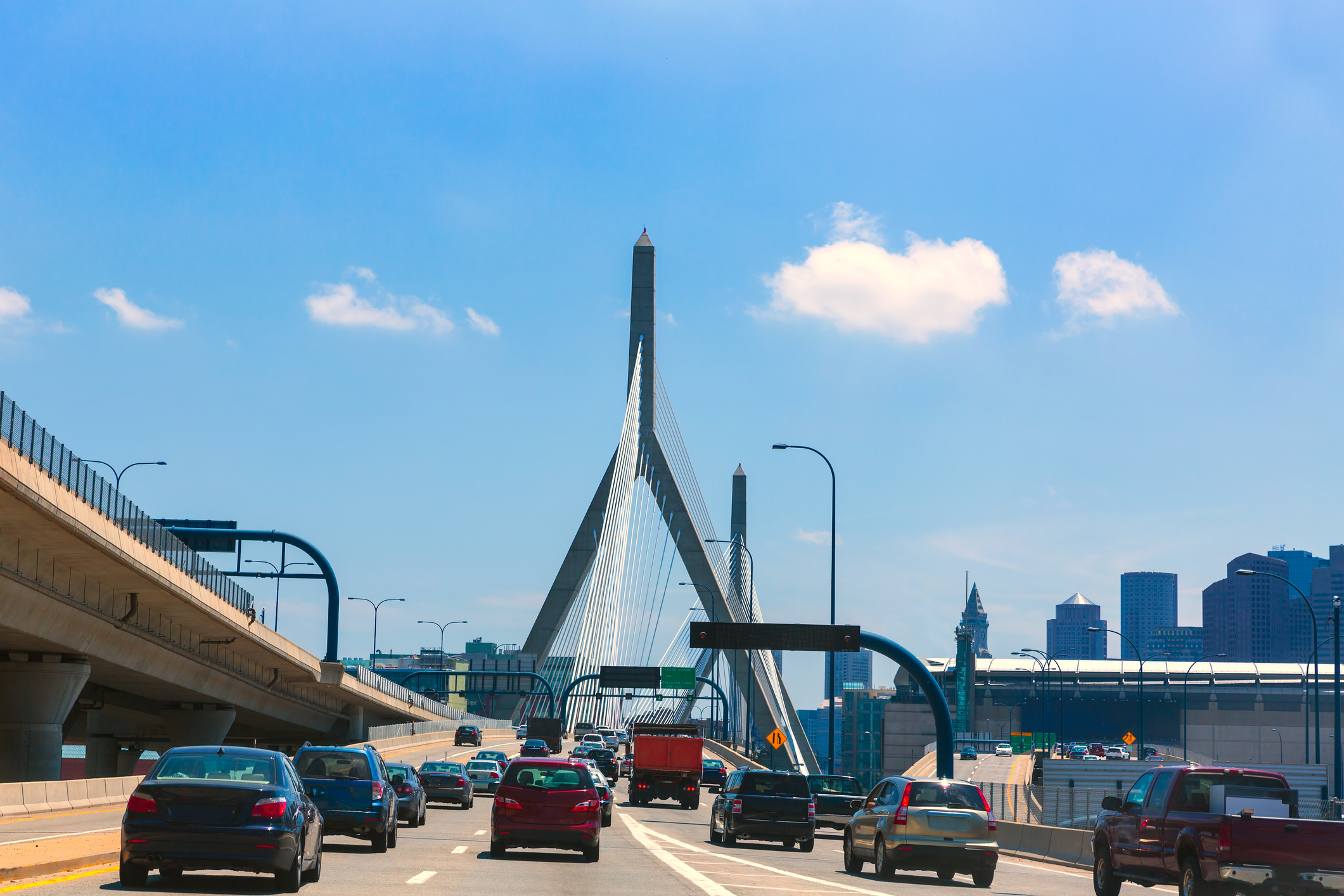 Boston Zakim bridge in Bunker Hill Massachusetts USA