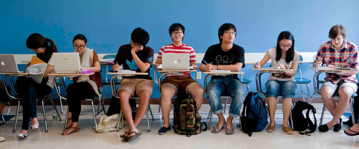Students at desks