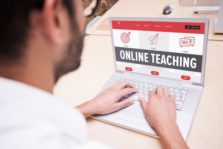 Person using a laptop