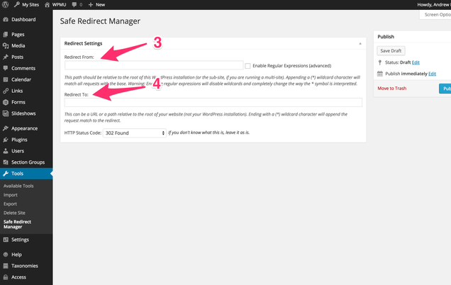 Safe_Redirect_Manager_‹_WPMU_—_WordPress