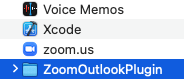 Screenshot of the ZoomOutlookPlugin folder