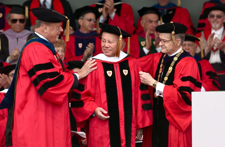 Gerald Tsai Jr receiving honorary degree at BU Commencement