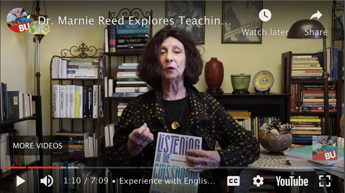 A screenshot of a YouTube video featuring Marnie Reed